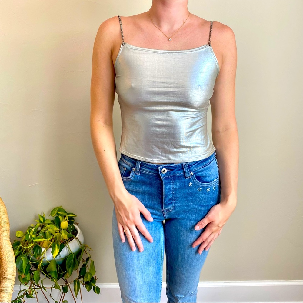 Silver Metallic Tank